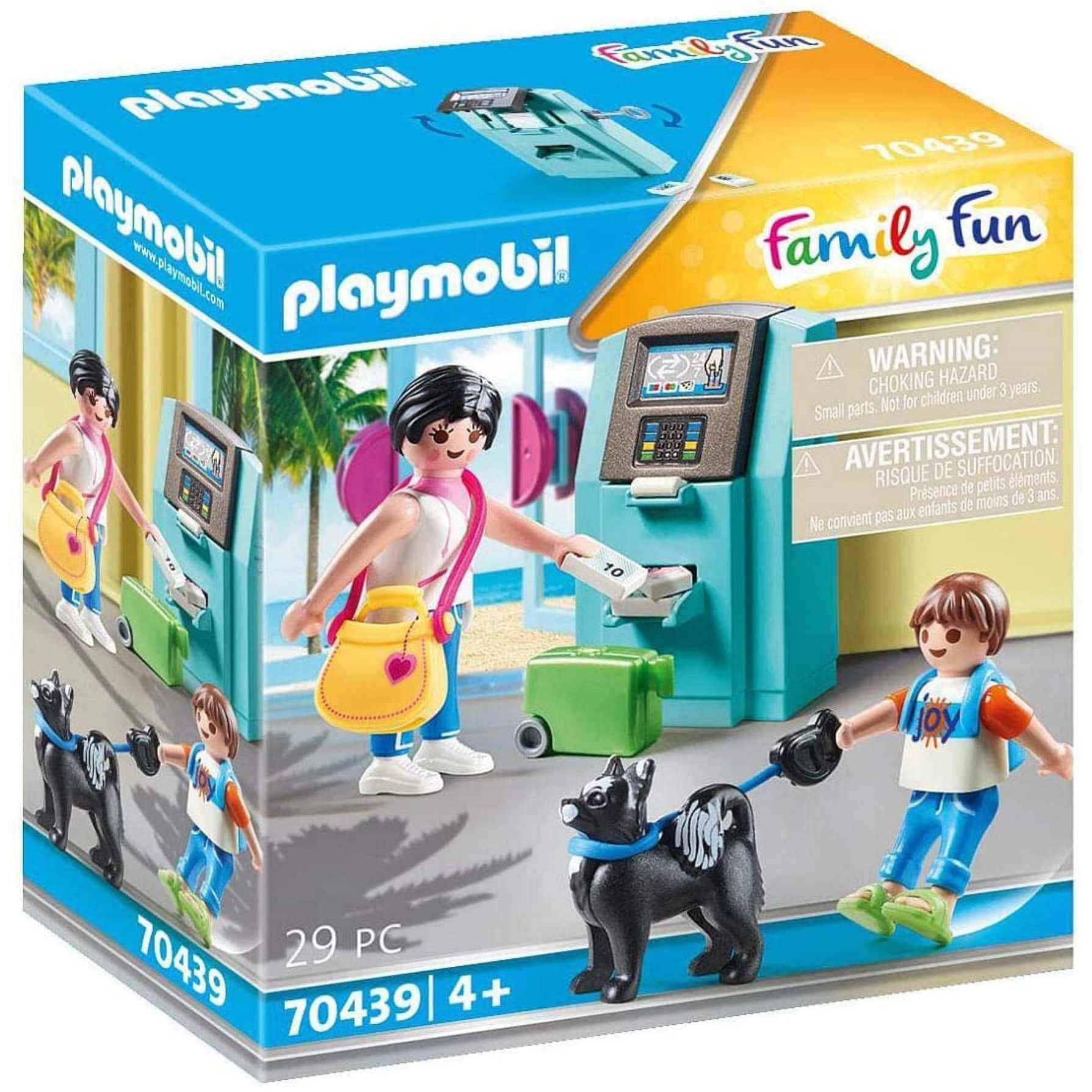 Playmobil 70439 Family Fun Beach Hotel Tourists with ATM, for Children Ages 4+, Fun Imaginative Role-Play, PlaySets Suitable for Children Ages 4+