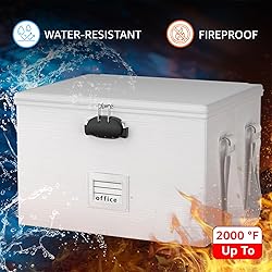 ROSONG Fireproof Document Box File Organizer