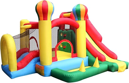 BESTPARTY Inflatable Bouncers Slide 