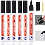 DONQL 6pk Tile Grout Pen Marker Black Restores & Protects With Replacement Nibs