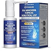 Men's 5% Minoxidil Hair Growth: Extra Strength Minoxidil Spray Hair Regrowth Treatment Serum Stop Hair Thinning and Hair Loss For Stronger Thicker Longer Hair Made in USA 60ml