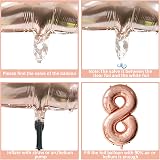 Balloon Dance Rose Gold 8 Balloons Set 40Inch Number Balloons Confetti Kit view 7