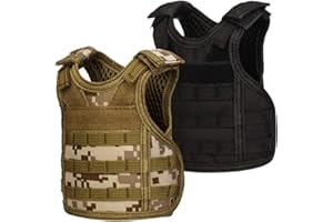 AOUTACC Mini Tactical Beer Vests, Molle Beer Cooler Jacket Adjustable Drink Bottle Vests Holder Beverage Cooler Holder