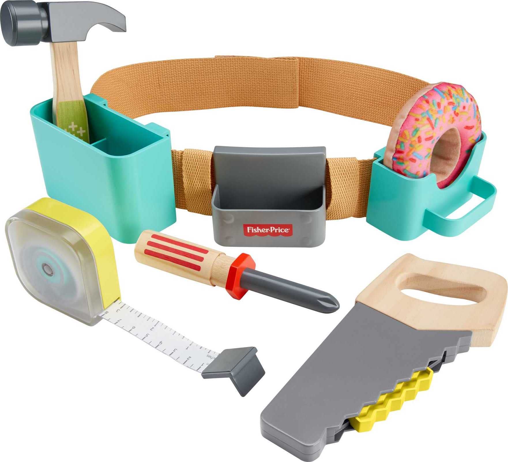 Fisher-Price DIY Tool Belt, 6-Piece Pretend Play Set