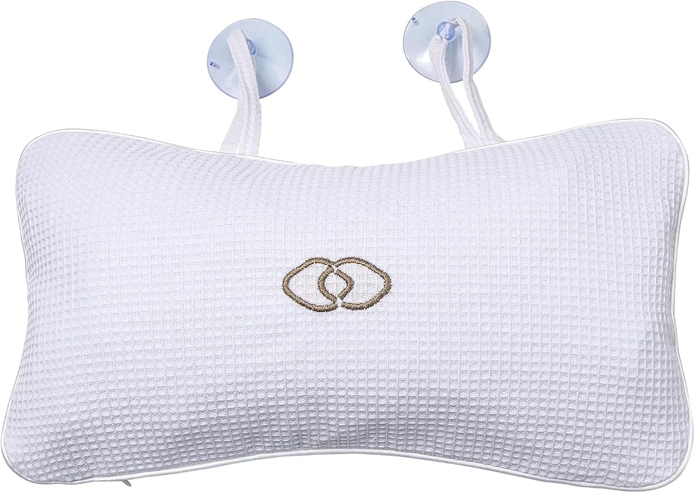 YUET Inflatable Bathtub Pillow Spa Bath Cushion Head Neck Back Support Suction