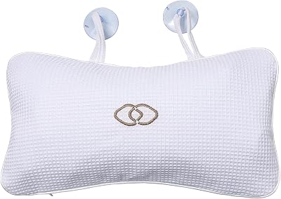 YUET Inflatable Bathtub Pillow Spa Bath Cushion Head Neck Back Support Suction