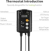 HBN Digital Thermostat Controller 40-108°F 8.3A 1992W for Seed Germination view 8