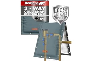 Redford Supply Co. Cold Snap (5°F), Backflow Preventer Cover, Backflow Cover, 3-Way Custom, 20" W x 26" H, Sprinkler Valve Cover, Sprinkler Covers for Outside, Well Pump Cover (Gray)