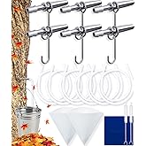 22Pcs Maple Syrup Tapping Kit, Maple Tree Tapping Kit with 6 Stainless Steel Maple Sap Taps, 6 Tubes, 6 Heavy Duty Hooks, 2 S