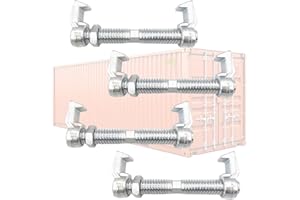 RoloTippi 4-Pack, 380mm Bridge Fitting Container Clamps by Container Nut Connect for 20 or 40 Foot Containers, Accessories Wheels Kit