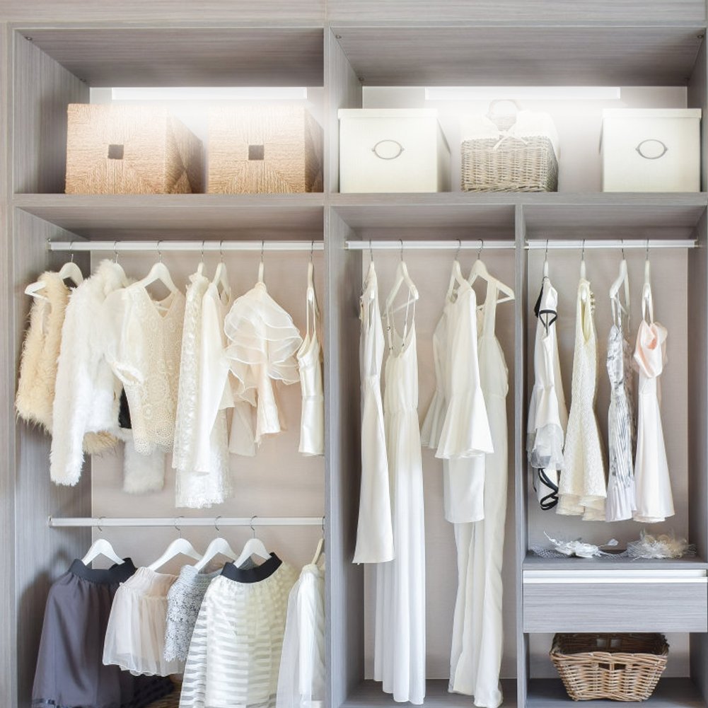 Guaiboshi LED Unterbauleuchte Schrankbeleuchtung Vitrinenbeleuchtung Küchenlampen Dimmbare 12V DC mit Mächtiger Magnete für Schränke, Bücherregale, Kabinette, Küchen usw - 3pcs [Energieklasse A+]