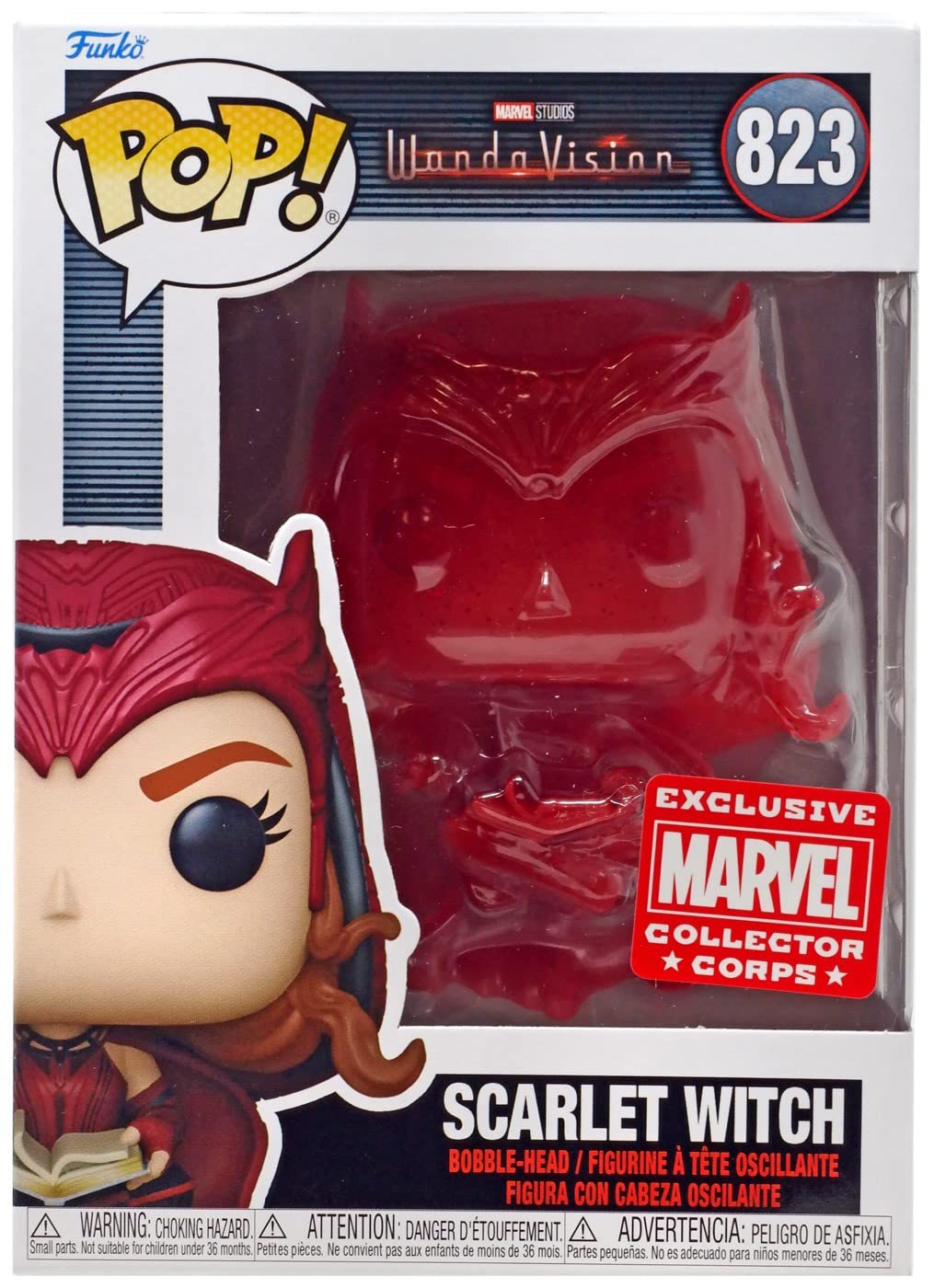 Funko POP! Marvel Collector Corps Exclusive Scarlet Witch #823 w/ Free Acrylic Case
