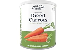Augason Farms Dehydrated Diced Carrots Can, Emergency Food Supply, Everyday Meals, 216 Servings