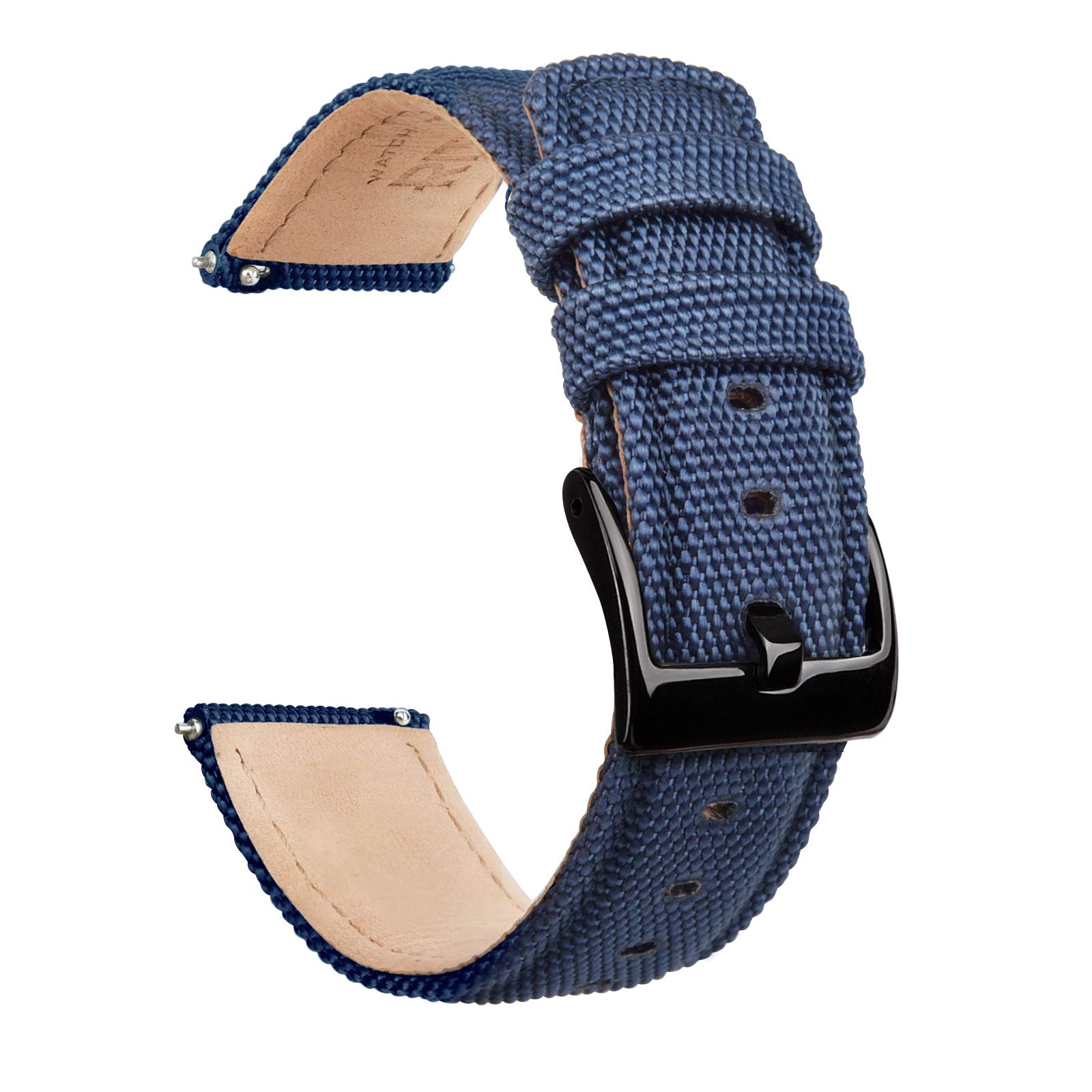 Ritche Christmas Gift 18mm Sailcloth Wristbands Watch Strap, Quick Release Sailcloth Watch Band Padding Design Watch Bands for Men Women, White Elephant Gifts, Stocking Stuffers for Men