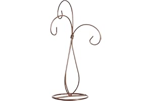 Red Co. 10 inch Copper Finish Ornament Wire Display, 3-arm Spiral Stand for Home Decoration