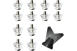 Pcmursal 12Pcs Football Cleats Screw on Studs, Football Cleats Metal Studs for Firm Surfaces Outdoor Athletic Training, The Diameter of The Spikes is 5mm