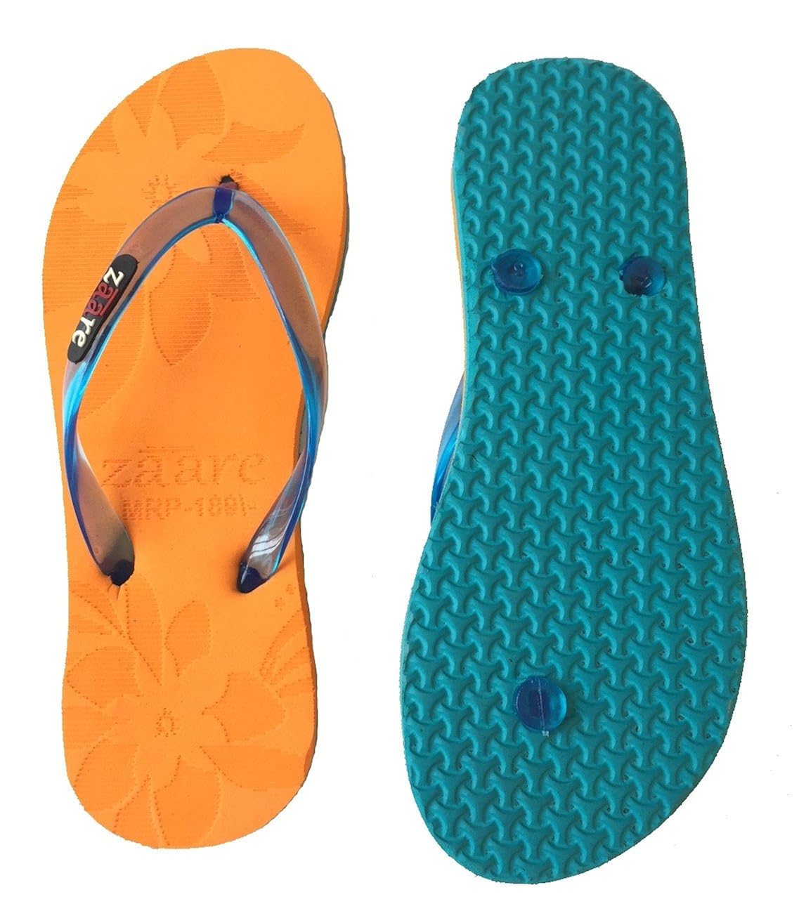 zaare women flip-flops & monsoon slipper - laser flower