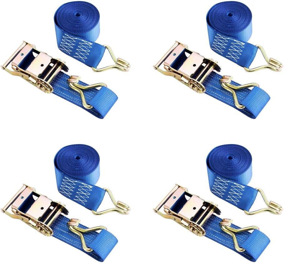 4 Pack Car Tie Down Straps For Trailers With Flat Hooks Heavy Duty Tire Straps E - Foto 7