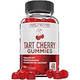 Atlantis Nutrition Tart Cherry Gummies with Celery Seed Extract - Advanced Uric Acid Cleanse for Immediate Gout Relief, Joint Relief & Recovery | Powerful Antioxidant with Joint Support - 60 Gummies