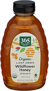365 by Whole Foods Market, Organic Light Amber Wildflower Honey, US Grade A, 24 Ounce