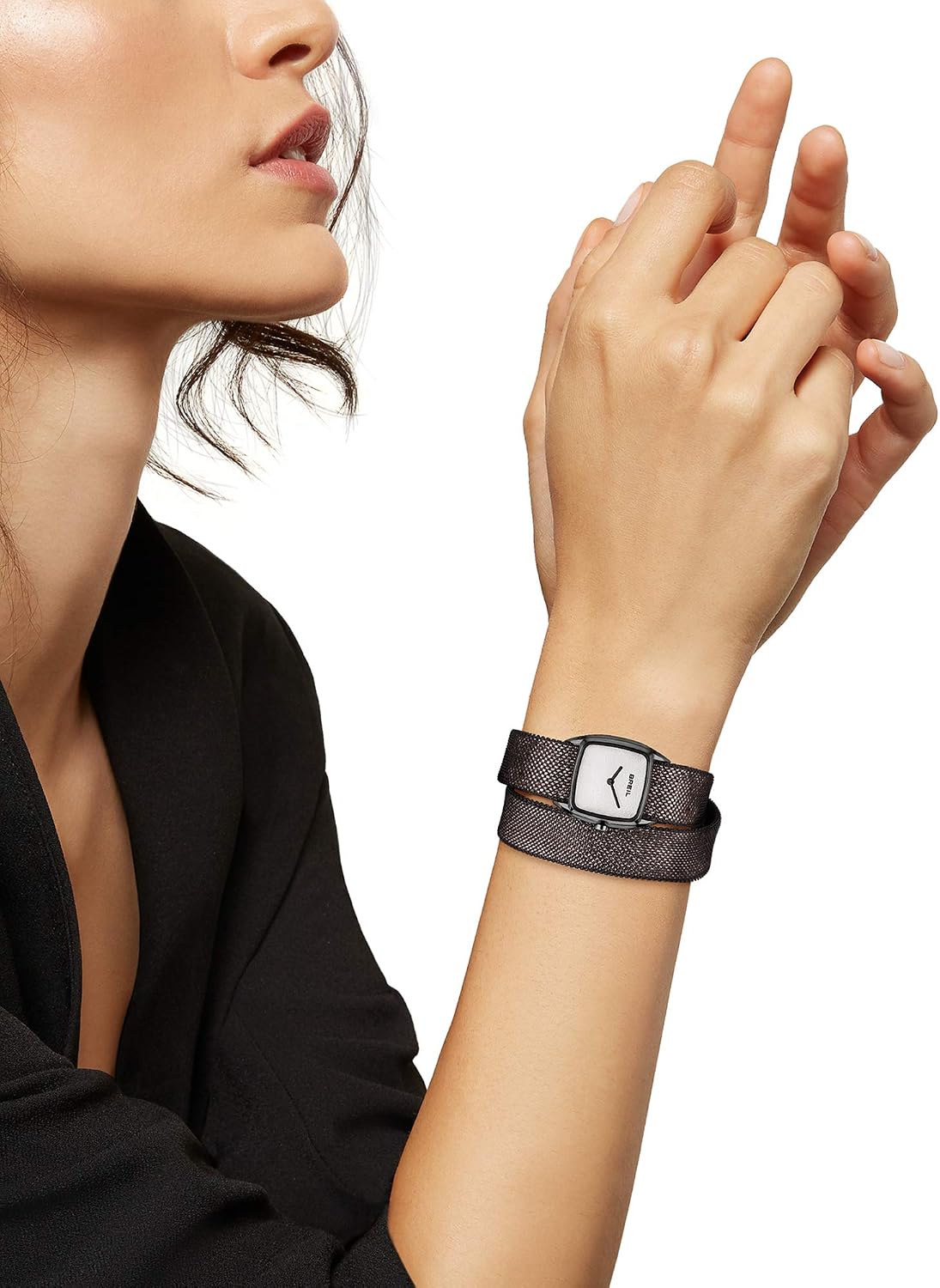 Watch BREIL for Woman New Snake with mesh Bracelet Made in Steel, Movement TIME JUST - 2H Quartz - Image 4