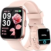 Fitpolo Smart Watches for Women Android iPhone, 1.8'' Women Smartwatch with Alexa Built-in, Bluetooth Calls, IP68 Waterproof, 7 Days Battery, Heart Rate/Sleep/SpO2 Monitor, 110 Sports Mode