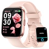 Fitpolo Smart Watches for Women Android iPhone, 1.8'' Women Smartwatch with Alexa Built-in, Bluetooth Calls, IP68 Waterproof, 7 Days Battery, Heart Rate/Sleep/SpO2 Monitor, 110 Sports Mode