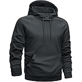 TACVASEN Sweatshirts for Mens Hoodies Fleece Lined Pullover Athletic Casual Lightweight Workout High Collar with Pockets