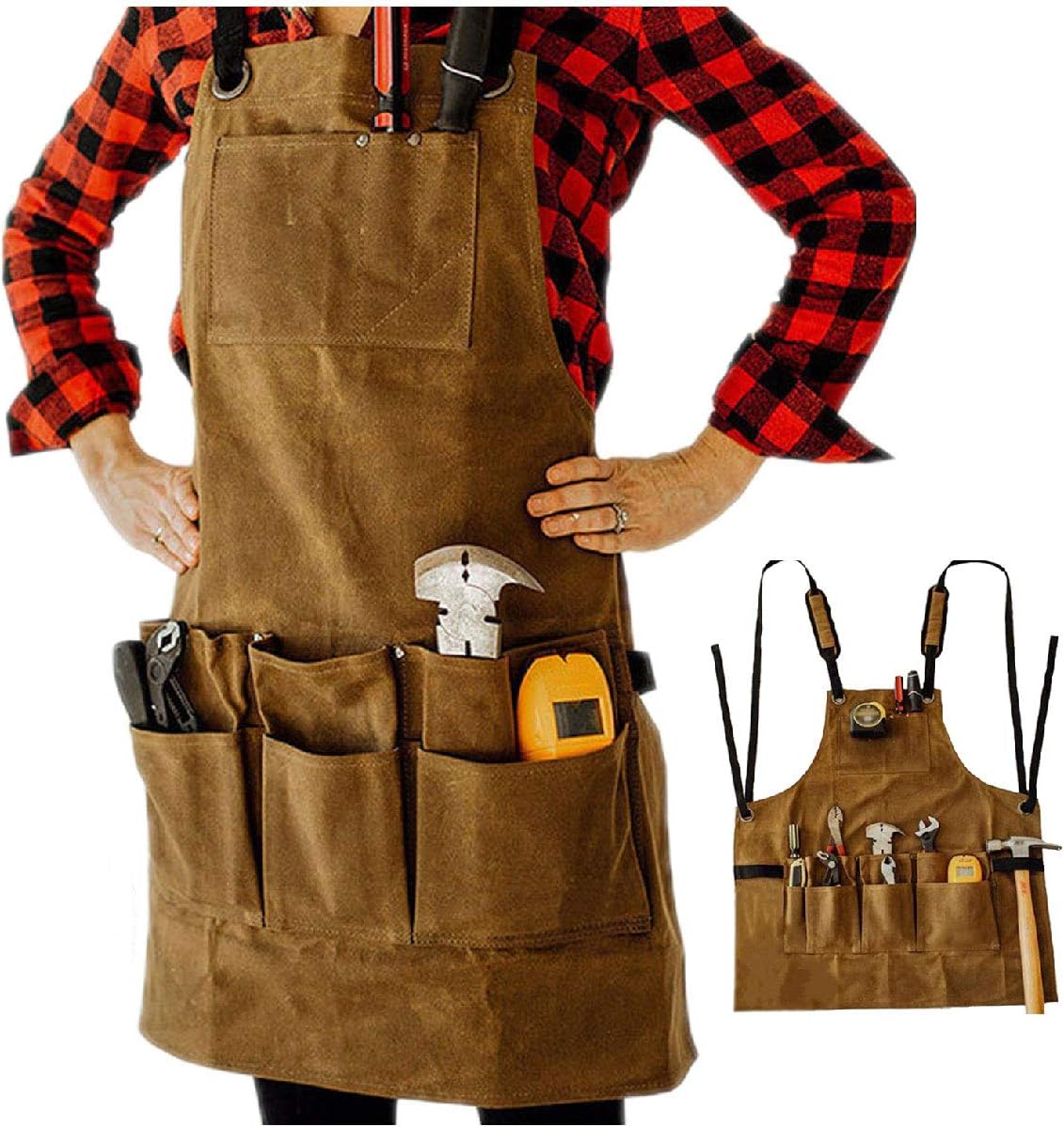 Heavy Duty Tool Aprons, Pockets Workwear for Woodworking, Machinists