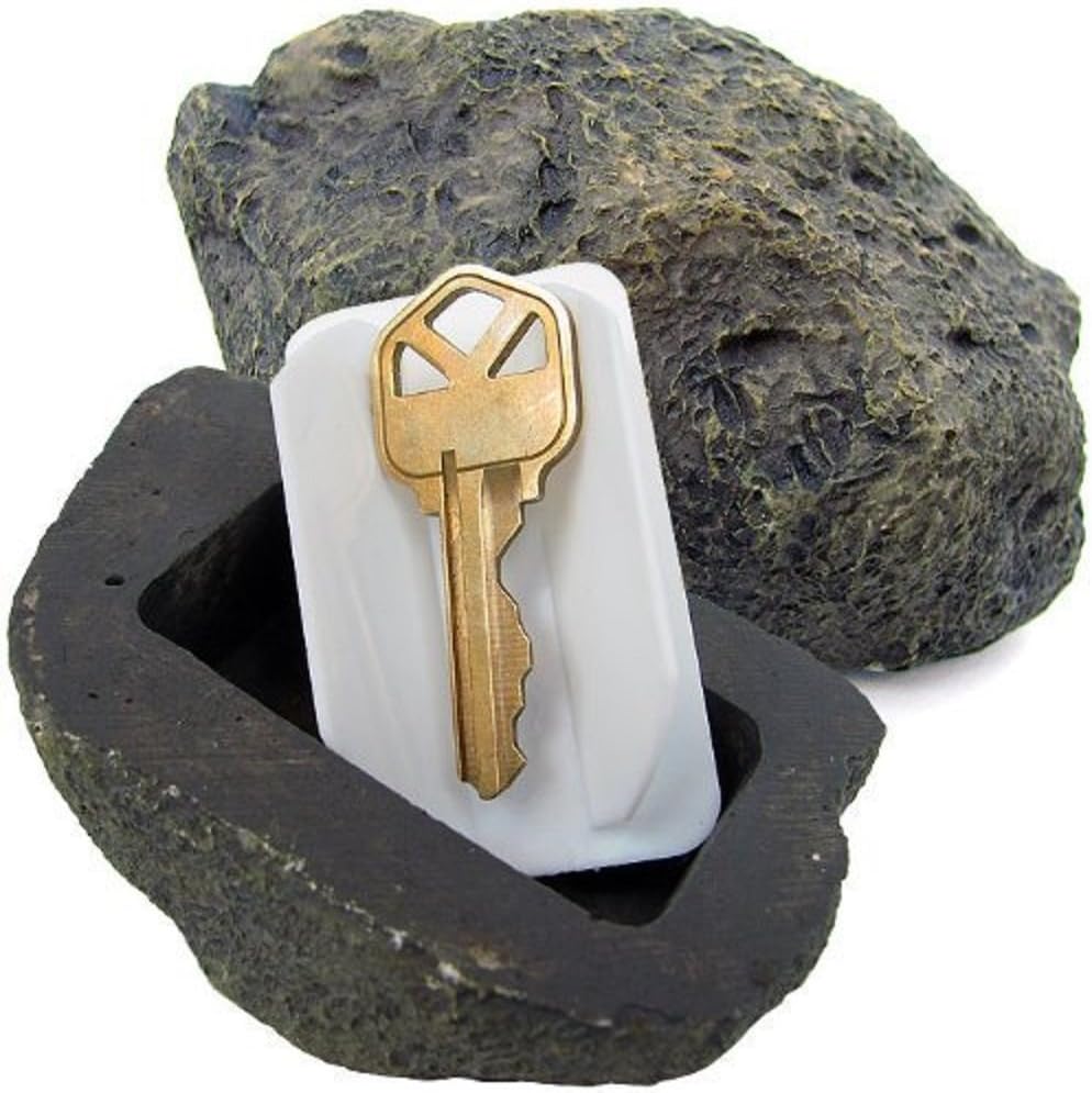 RamPro Hide-a-Spare-Key Fake Rock - Looks & Feels Like Real Stone - Safe for Outdoor Garden or Yard, Geocaching (1): Home & Kitchen