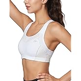 Yvette Sports Bras for Women High Impact Support Racerback Sports Bra Plus Size No Underwire for Running Workout