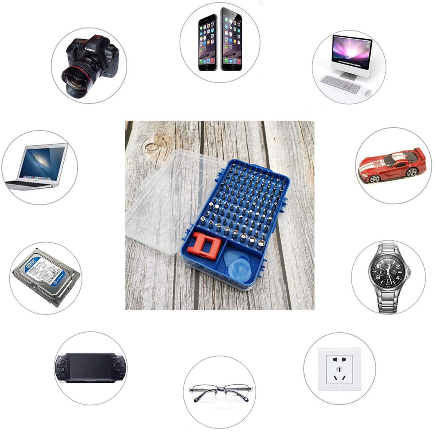 Precision Screwdriver Set, Faireach 110 in 1 Professional Repair Tool Kit, Magnetic Screwdriver Kit with Portable Case for Repairing Computer, Cellphone, Eyeglasses, Watch, iPhone, iPad, Mac and More