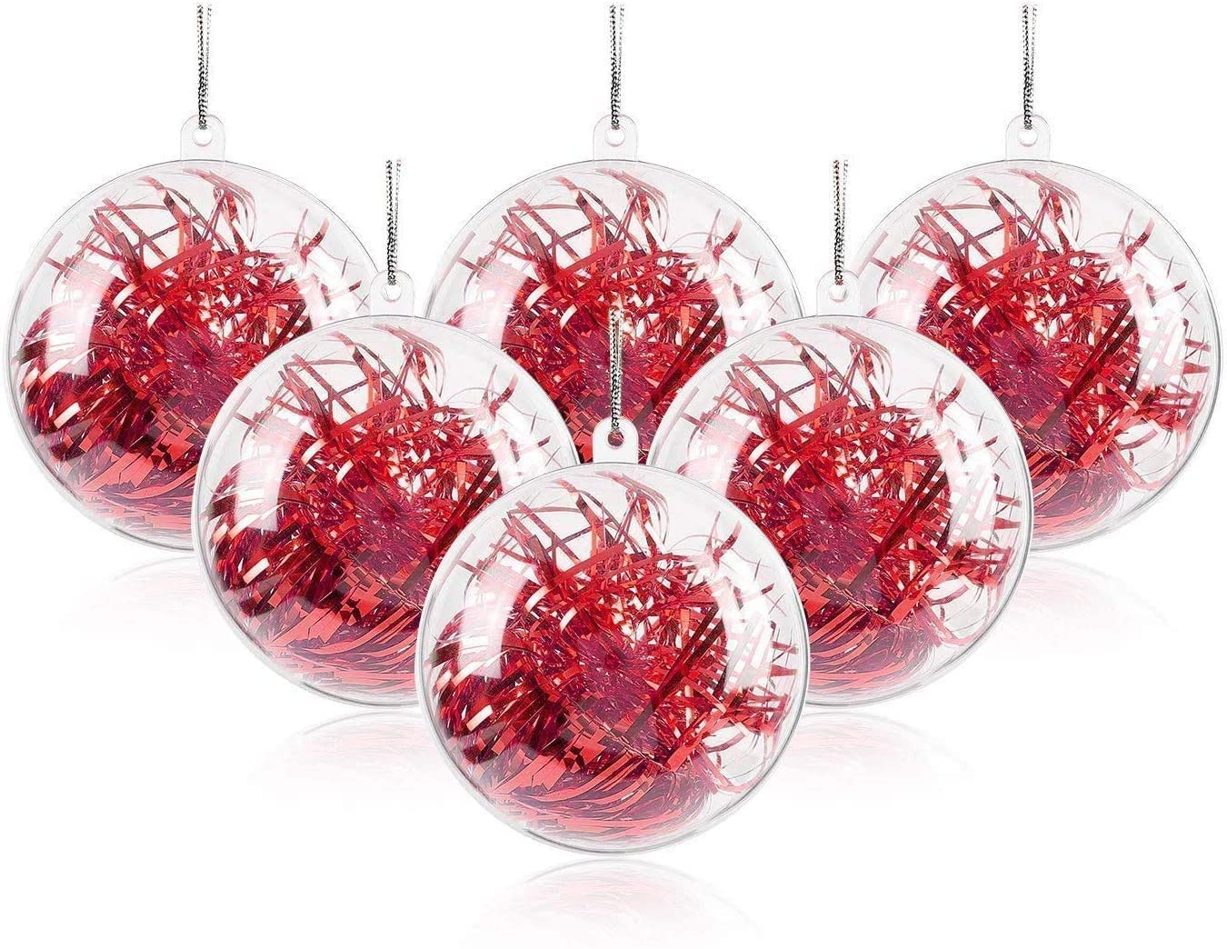 Uten 20Pcs Transparent Christmas Balls, DIY Fillable Ornaments Decorations, Transparent Christmas Balls Gifts for Indoor Outdoor Festival Party Decorations (80mm)