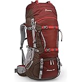 MOUNTAINTOP 70L Internal Frame Backpack Camping Backpacking Hiking Backpack for Men Women with Rain Cover