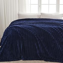 NEWCOSPLAY Super Soft King Blanket Dark Navy