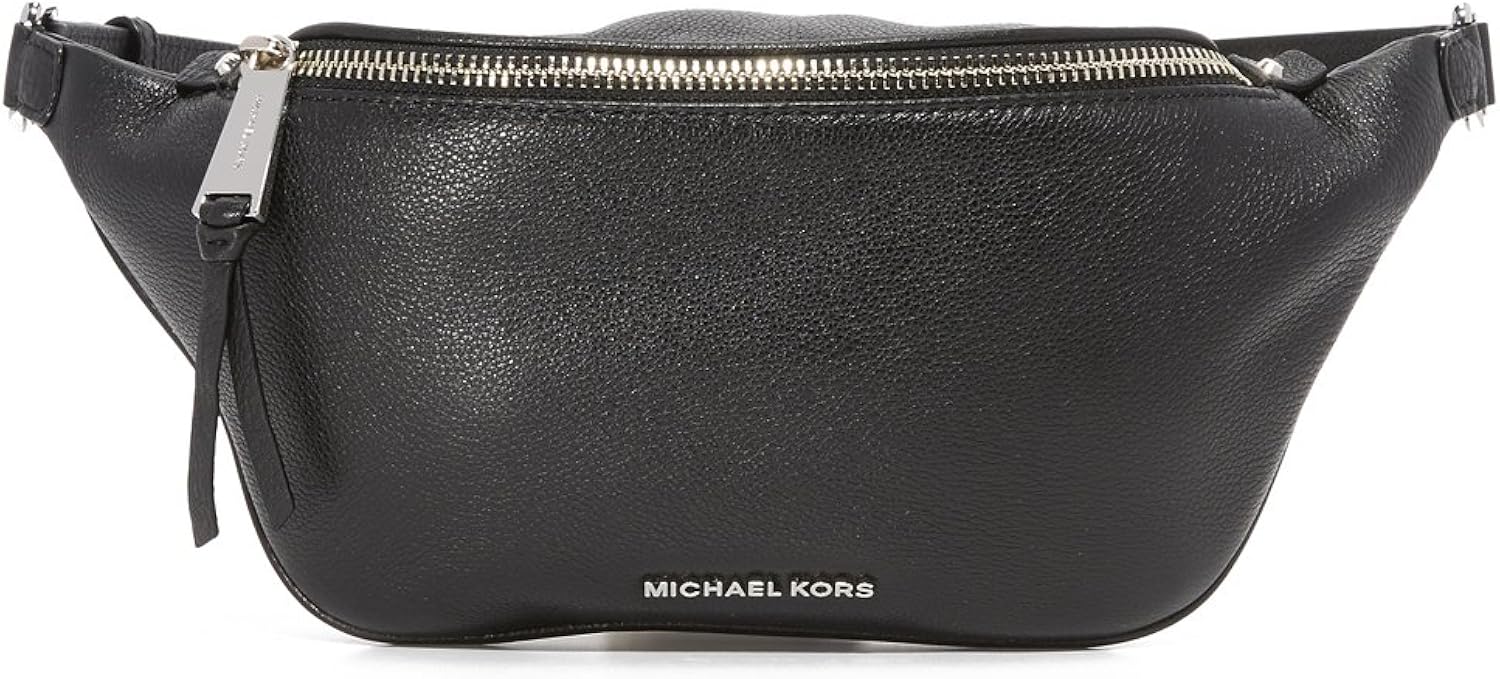 MICHAEL Michael Kors Women's Rhea Fanny Pack, Black, One Size Amazon