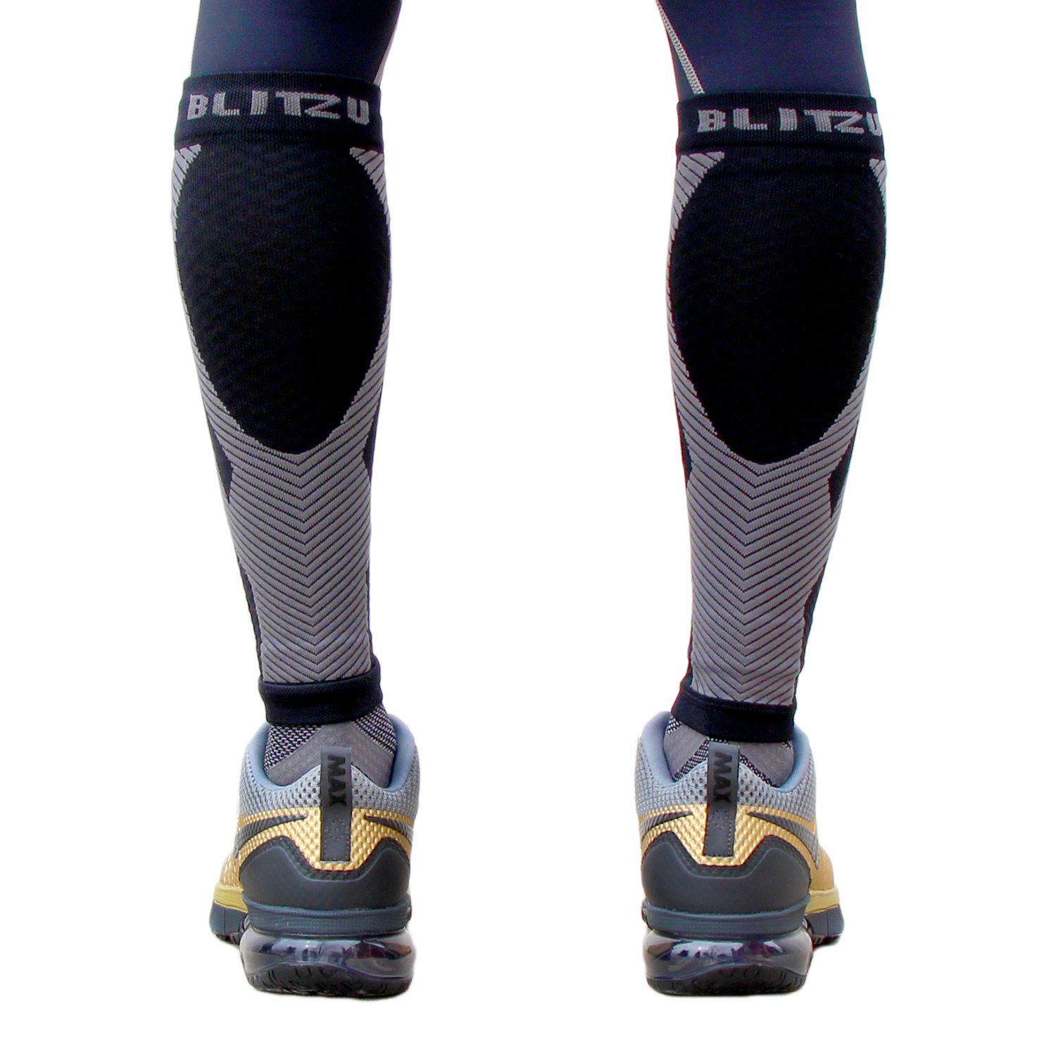 BLITZU Calf Compression Sleeve Socks One Pair Leg Performance Support