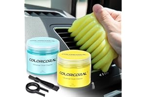ColorCoral Car Cleaning Gel 2Pack Car Clean Putty, Universal Car Interior Cleaner Slime, Perfect Keyboard Cleaning Kit Supplies, Auto Detailing Tools Accessories, Dust Remover Gifts for Men Women
