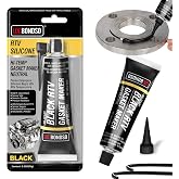 LOCBONDSO Black RTV Silicone Sealant, High Temp Silicone Gasket Maker, 3 oz | Up to 600F, Sensor Safe, Oil Resistance Flexible for Automotive, Engine, Gearboxes
