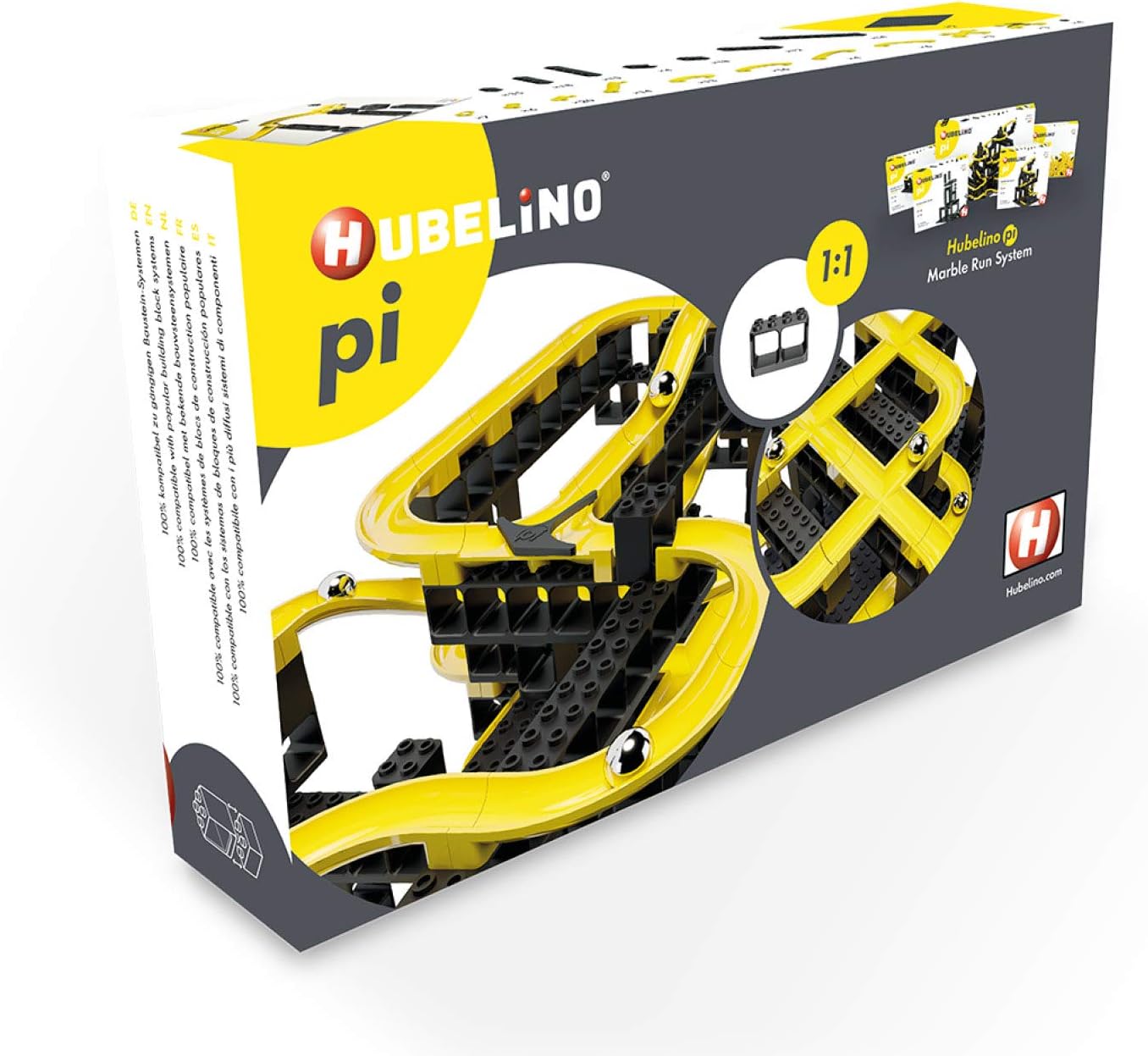 Hubelino Pi 440280 Marble Run Starter Set, Compatible with popular bulding block system - Image 3