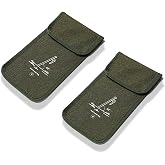 2Pcs Tent Stakes Bags Puncture Resistant Tent Peg Storage Bags Large Capacity Waterproof Nail Pouch for Hiking Camping (2Pcs S)