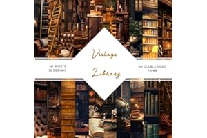 Vintage Library Scrapbook Paper: | Vintage Library Craft Paper | 8.5 x 8.5 inch | Vintage Library Patterns | 40 patterned dou
