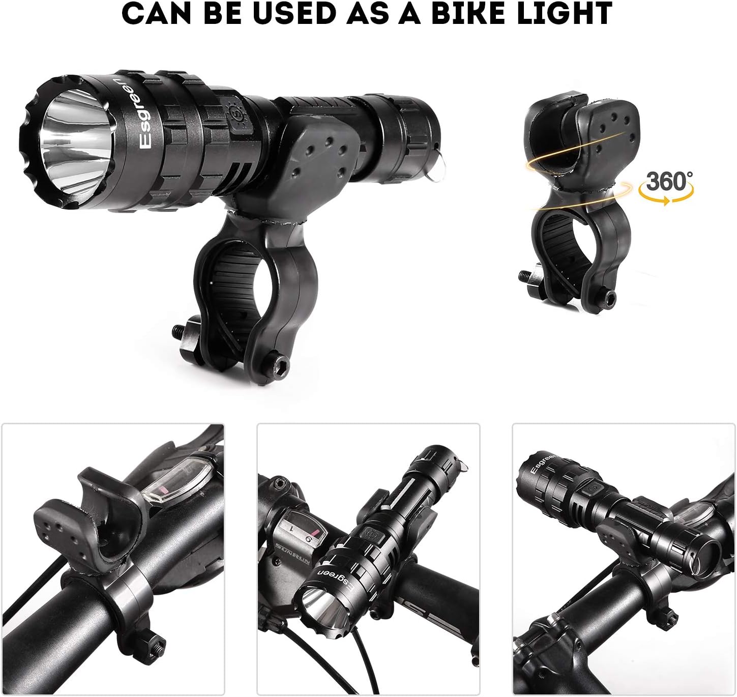 Rechargeable Tactical Flashlight High Lumens LED 18650 5000mAh Battery Charger USB Cable Gift Box Included L2 Waterproof Big Torch Portable Adjustable Aluminum Flash Light For Emergency Camping Hiking - - 