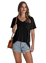Womens Tops Dressy Causal Short Sleeve Oversized