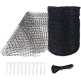 Feitore Deer Fence Netting, 7x100ft Garden Net Bird Netting,Reinforced Edge | Anti-UV Garden Fencing Kit for Plants Fruit Tree Vegetable Protection from Animals, 3/4" Fine Mesh, 10 Stakes &amp; 50 Zip Ties