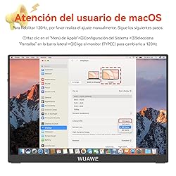 WUAWE 16" Portable Monitor, 1200P 120Hz 100% sRGB