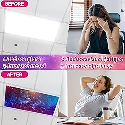 8 Pcs Fluorescent Light Covers with 80 Magnets