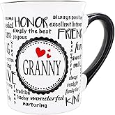 Cottage Creek Mugs - 16oz. Large Ceramic Granny Coffee Cup - Ideal Stoneware Mug for Kitchen, Office & Home Decor - Gifts for Women, Grandma, Mom, Grandparents