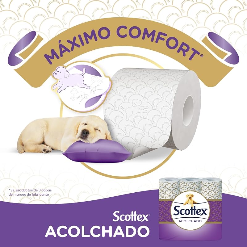 Papel higiênico acolchoado scottex - 63 rolos