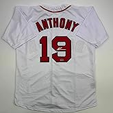 Facsimile Autographed Roman Anthony Boston White Reprint Laser Auto Baseball Jersey Size Men's XL